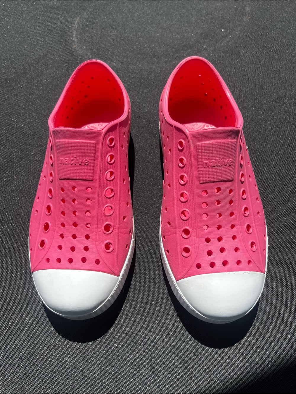 Native Slip-On Sneakers in Pink with White Toe